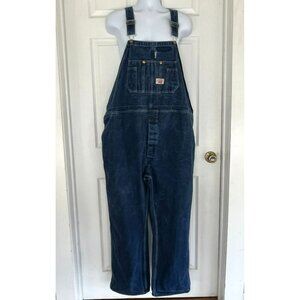 Round House Carpenter Bib Overalls 50x30 Button Fly Farm Ranch Workwear (C)